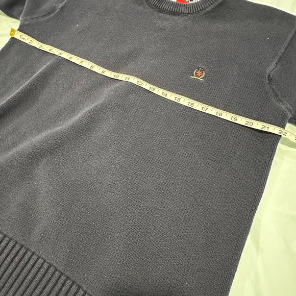 VTG 90s Tommy Hilfiger Navy Crew Neck Heavy Cotton Pullover Sweater Men's Sz XL. - Picture 3 of 14